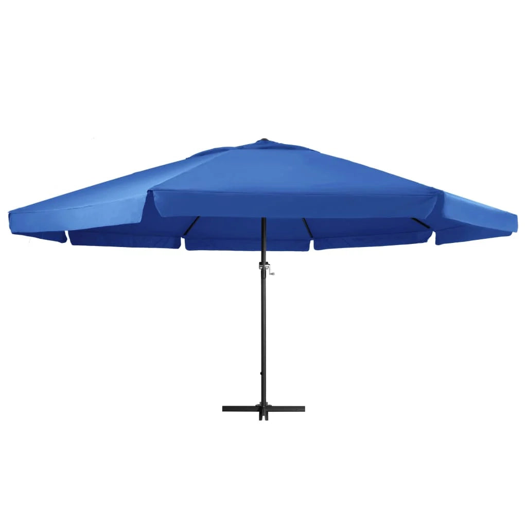 Ombrellone da esterno con palo in alluminio blu da 500 cm 02_0008234