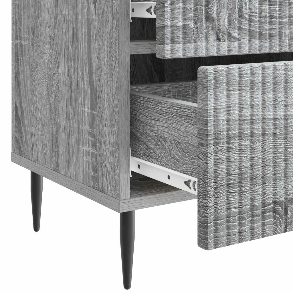 Armadio da Notte con cassetto Grigio Sonoma 43 x 34,5 x 47,5 cm