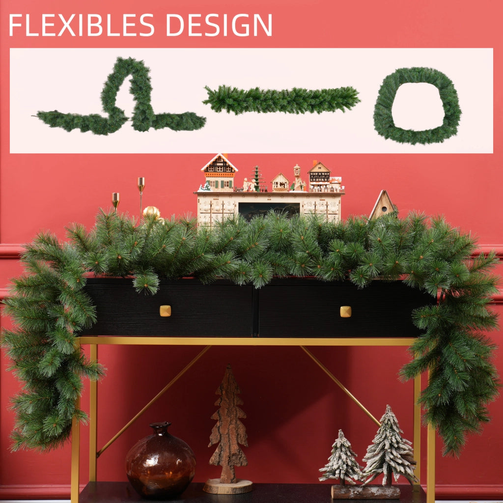 Ghirlanda Fiorita Artificiale per Decorazione ¨C zephmum ¨C Verde 1.8 m