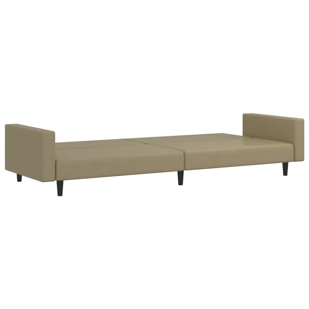 Divano Letto a 2 Posti-Sofa Letto 2 Posti-Daybed Cappuccino in Similpelle 450220
