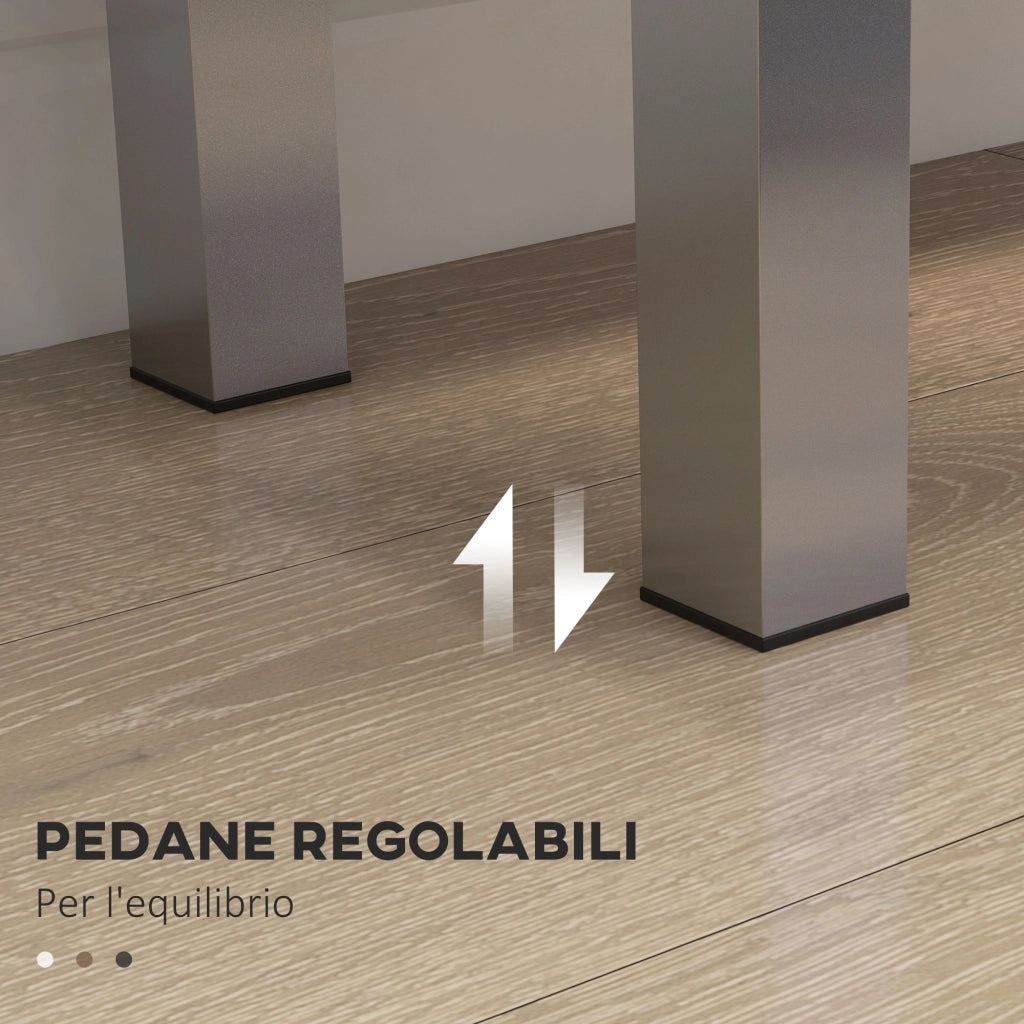 Scarpiera Moderna per 15-20 Paia di Scarpe, 5 Ripiani e Chiusura Ammortizzata, Bianco Lucido