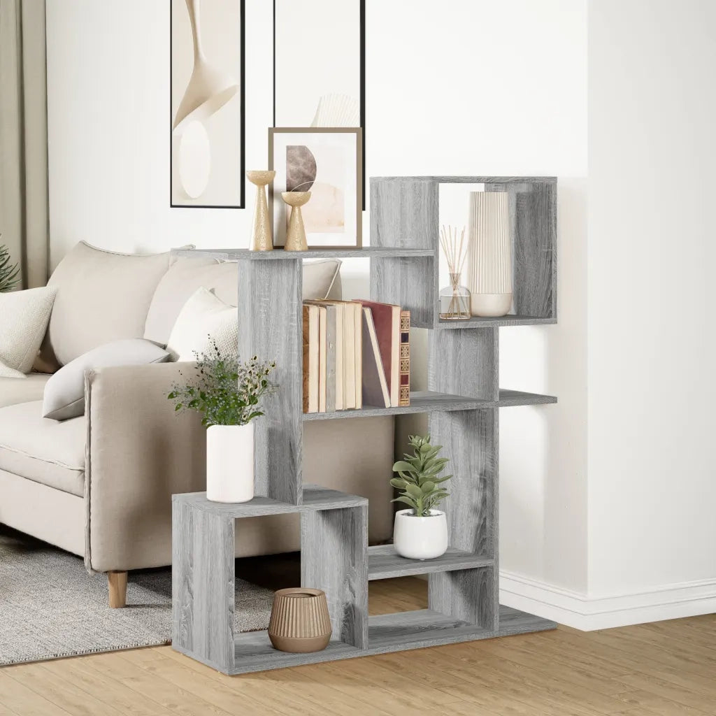 Libreria Divisorio Grigio Sonoma 92x29x112 cm in Truciolato 858125