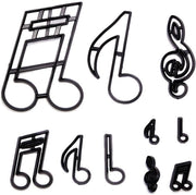 Decorettori per torta a forma di biscotto con motivo musicale, set di forme per biscotti con motivo musicale, decorazioni musicali