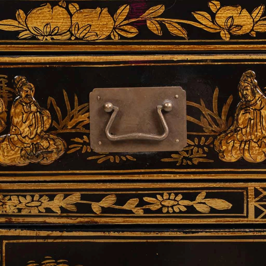 Mobile da ingresso in legno nero 84x40x85 cm