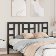 Testiera per Letto-Testata-Testiera Decorativa Nera 166x4x100 cm in Legno Massello di Pino 406359
