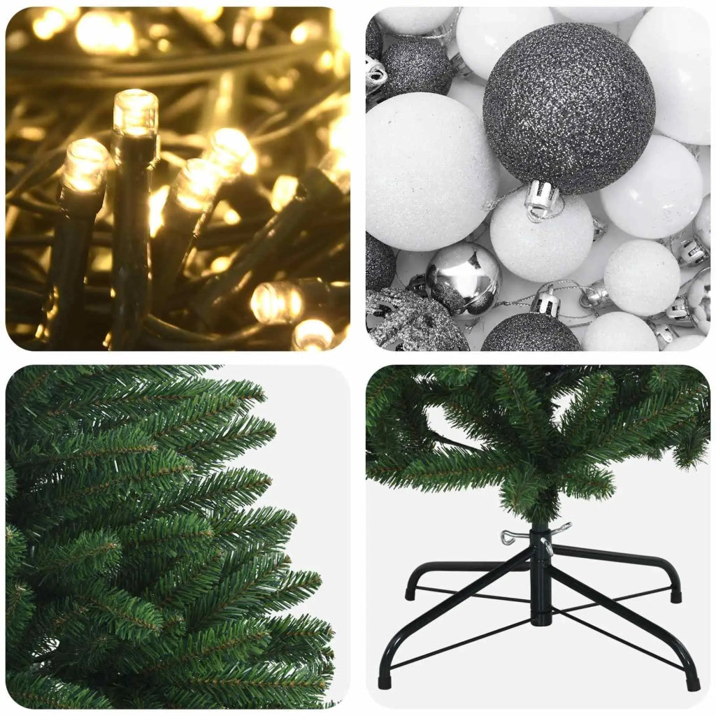 Albero di Natale artificiale verde medio con palline 240 cm 3467277