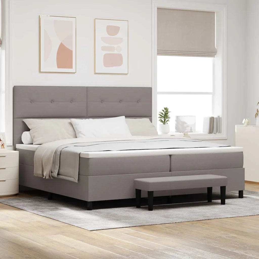 Letto a molle con testiera Talpa 200 x 200 cm Tessuto 3344097