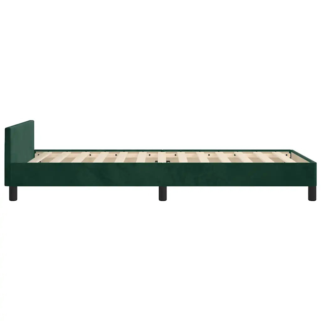 Giroletto con Testiera Verde Scuro 100x200 cm in Velluto cod mxl 63164
