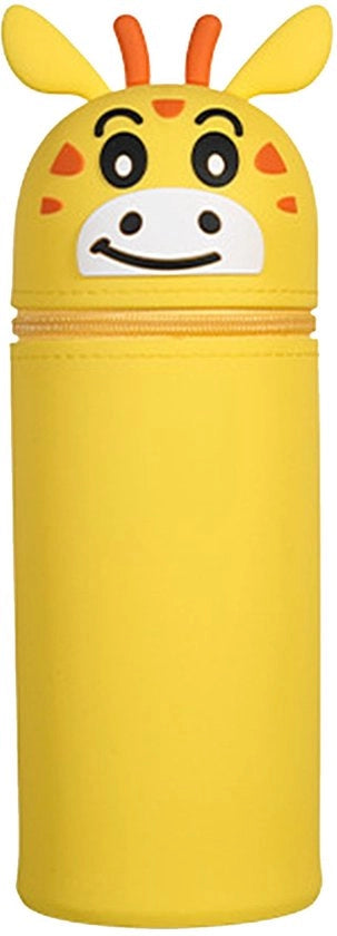 Etui 2 in 1 in silicone, etui in silicone morbido, etui con cerniera, etui in piedi, etui cartoon, grande tasca per matite