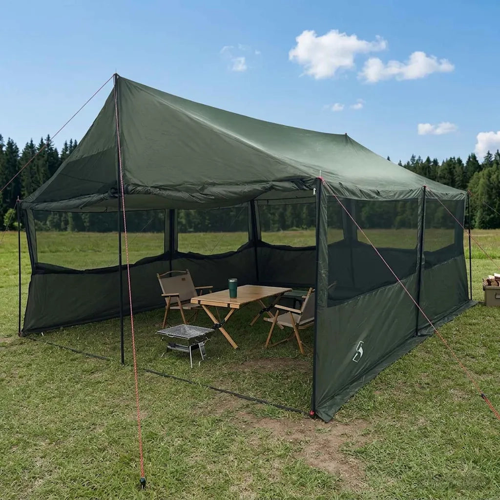 Tenda Familiare con tetto Verde militare 600 x 400 x 268 cm 42028606
