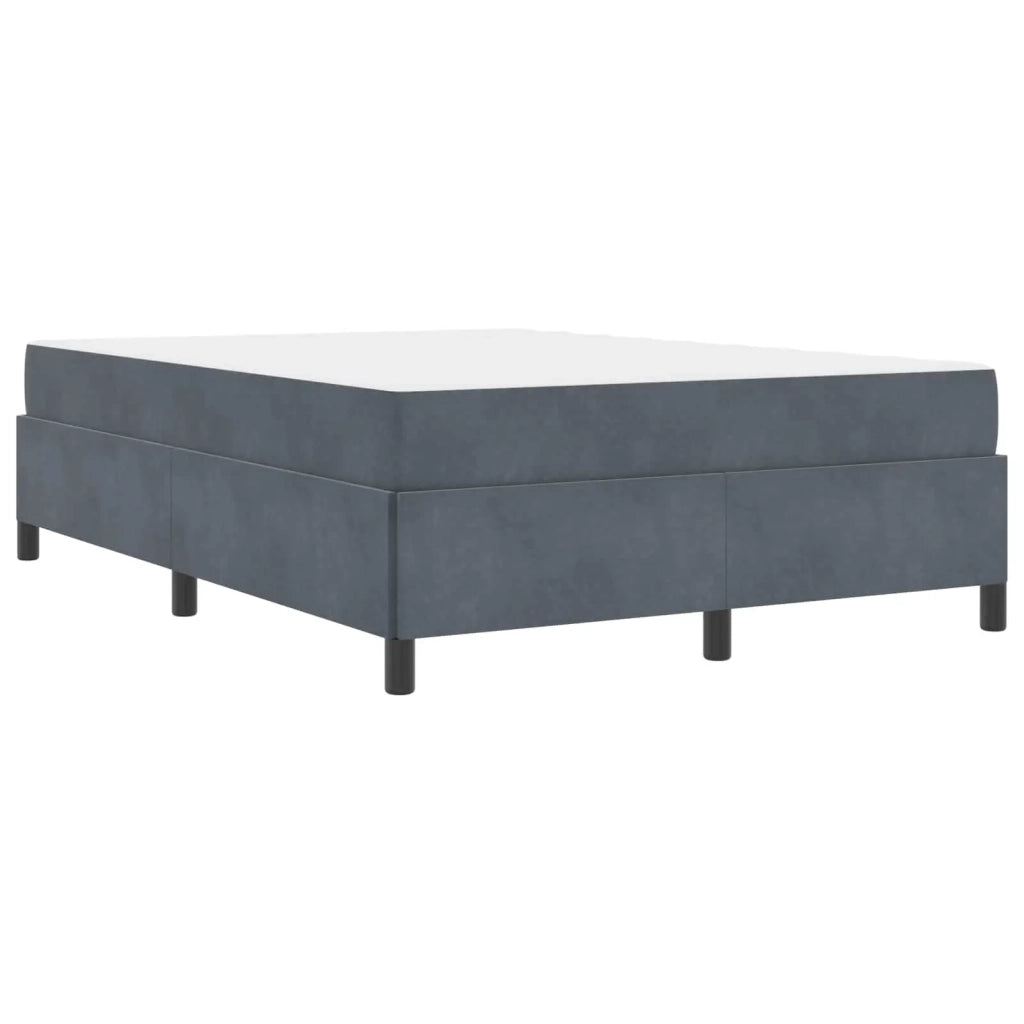 Struttura del letto Grigio scuro 160 x 200 cm Tessuto
