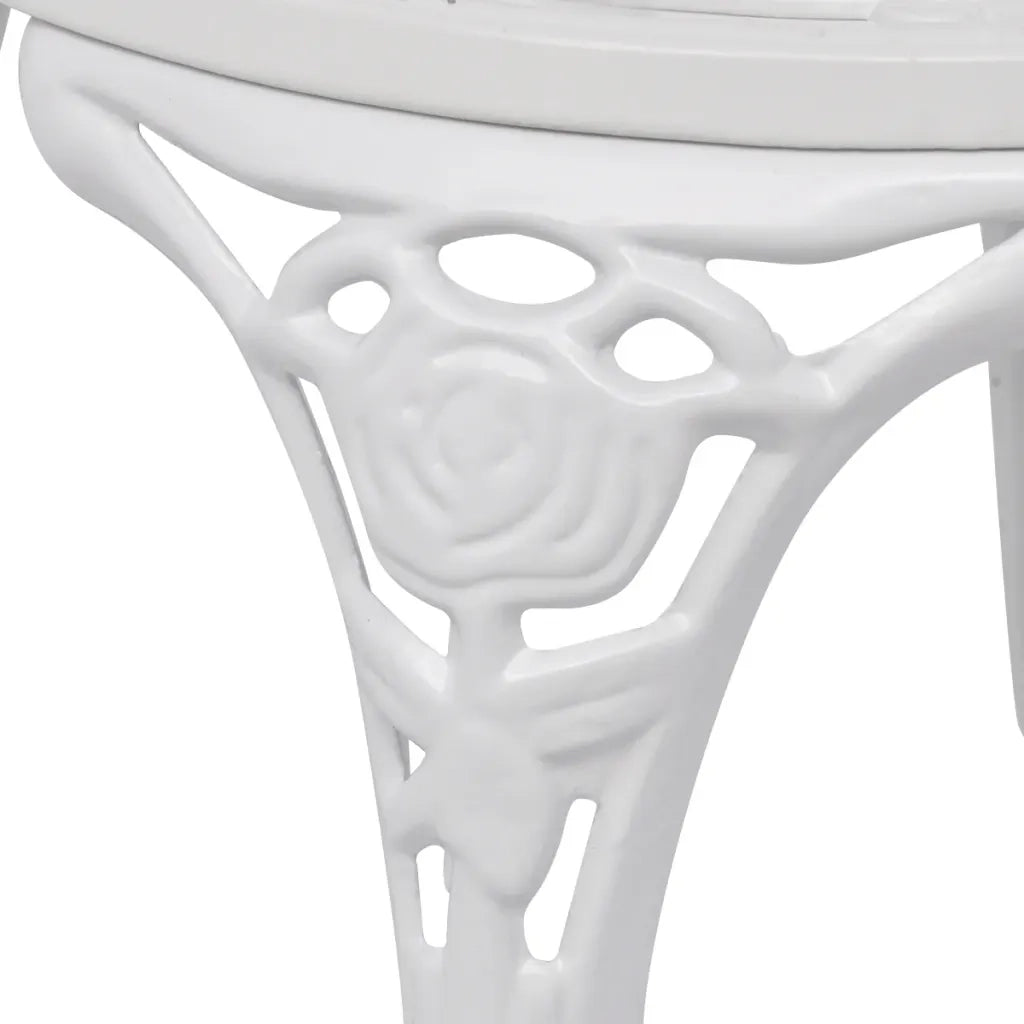 Set da Bistrot 3 pz in Alluminio Pressofuso Bianco 42165