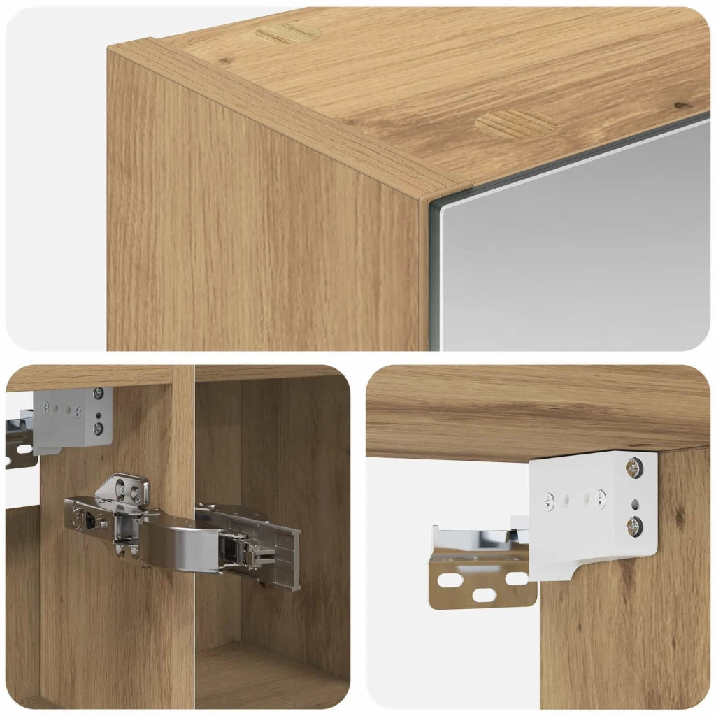 Mobiletto per specchio da bagno con porta Rovere Artigianale 889110