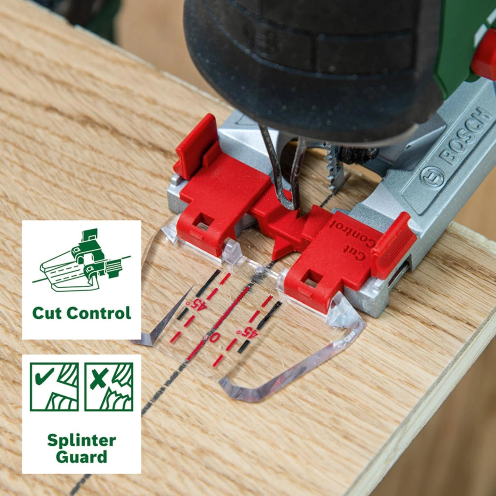 Bosch seghetto alternativo a batteria AdvancedSaw 18V-140 (funzione pendolo; motore brushless; profondità taglio: 140 mm/10 mm/20 mm; 3 lame; 18 Volt; senza batteria e caricabatteria; in cartone)