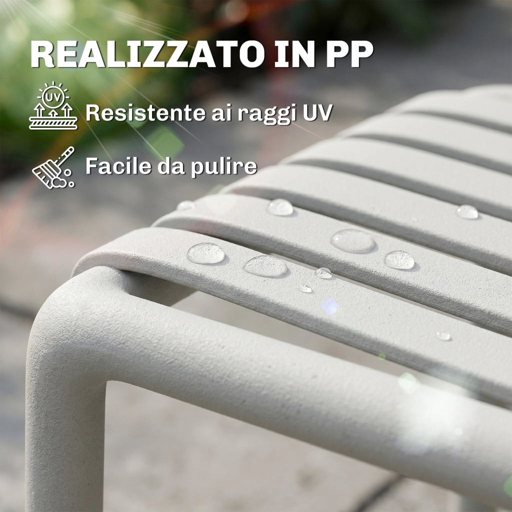 Set di Sedie da Giardino Impilabili con Braccioli ¨C zephmum ¨C Grigio, Plastica