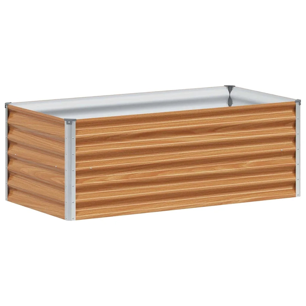 Fioriere | Cassetta per fiori | Letto rialzato da giardino 98 x 50 x 36 cm Acciaio zincato