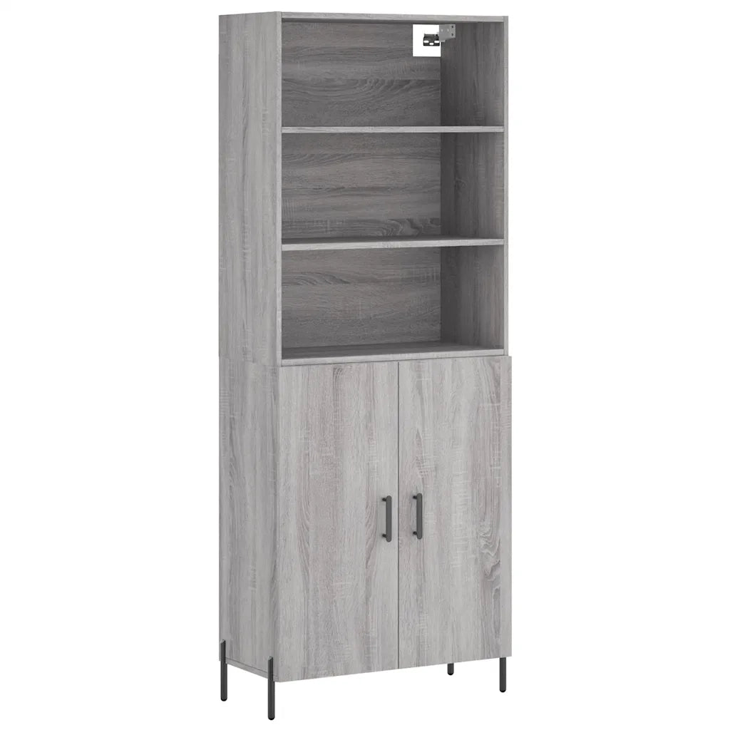 Credenza Grigio Sonoma 69,5x34x180 cm in Legno Multistratocod mxl 125590