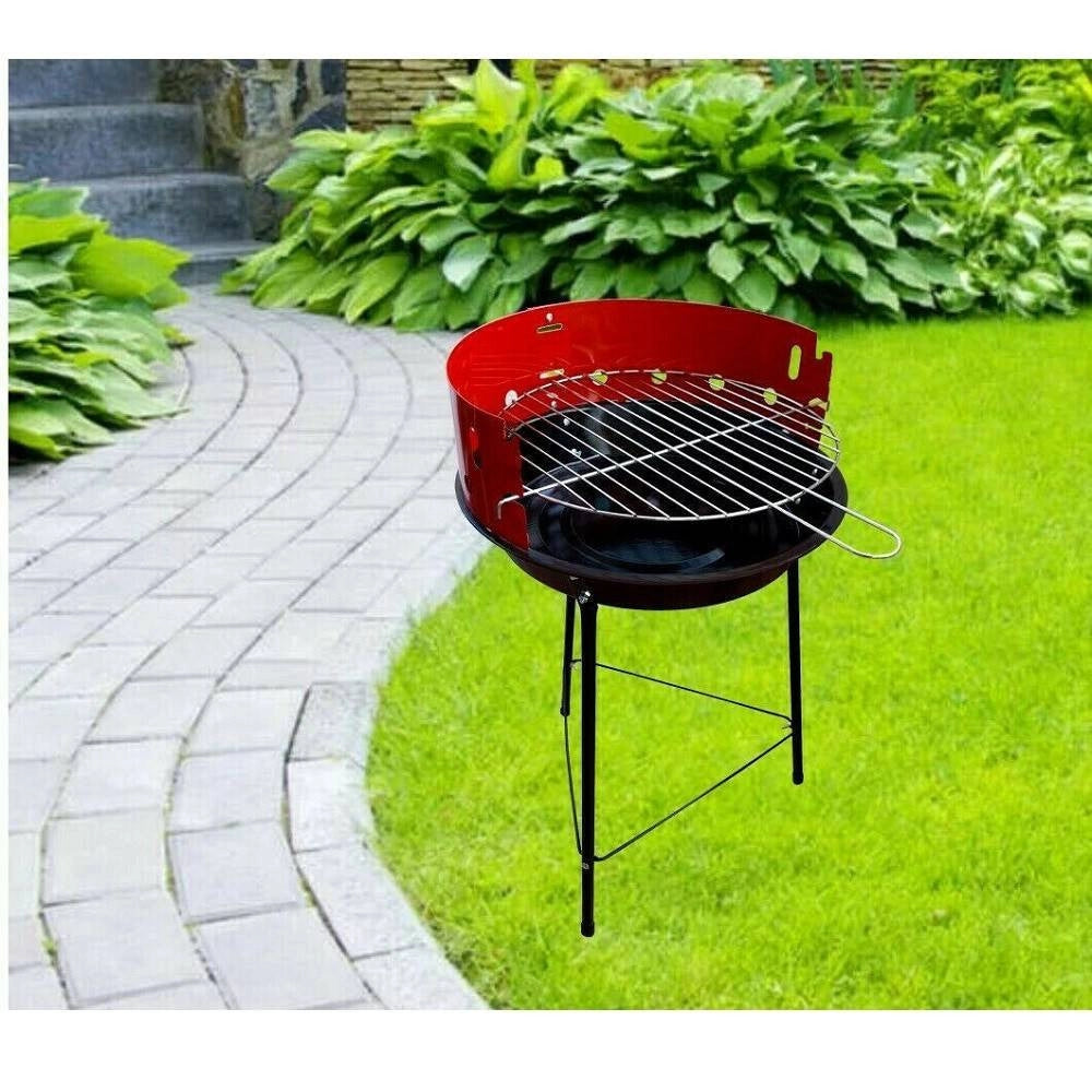 Trade Shop - Barbecue Bbq A Carbone Griglia Carbonella 2 Ripiani Giardino Campeggio -
