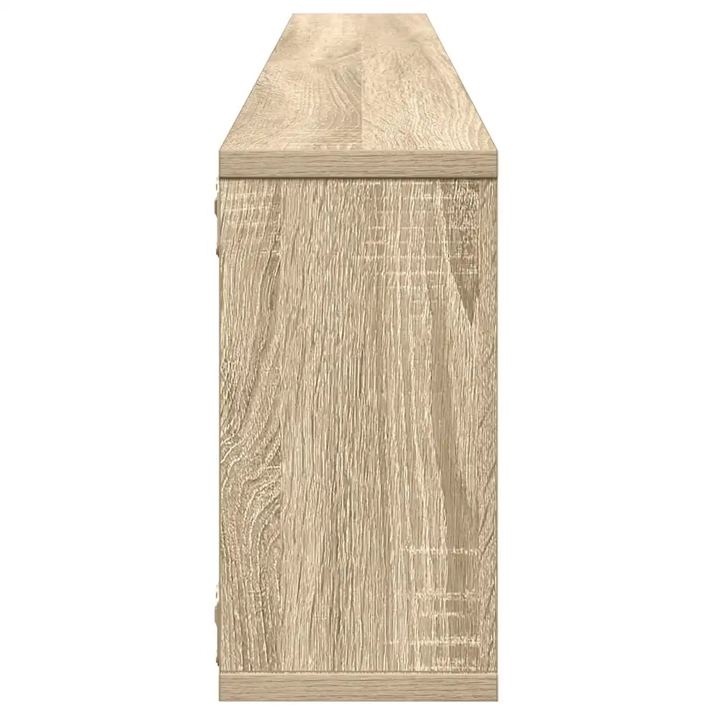 Mensole Parete a Cubo 2pz Rovere Sonoma 100x15x30cm Multistrato 807088