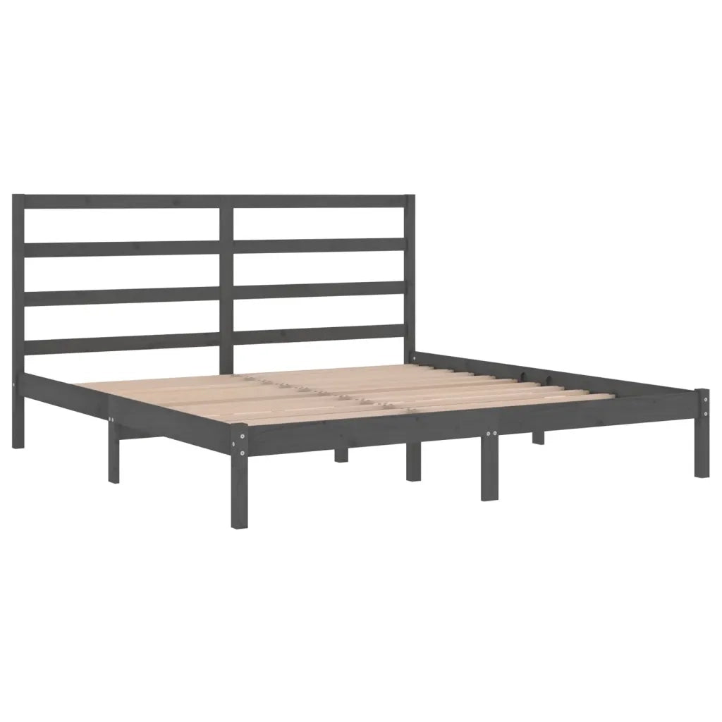 Giroletto Grigio in Legno Massello di Pino 200x200 cm 3104955