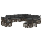 Set Divano da Giardino 13 pcs Grigio polyrattan 3435875