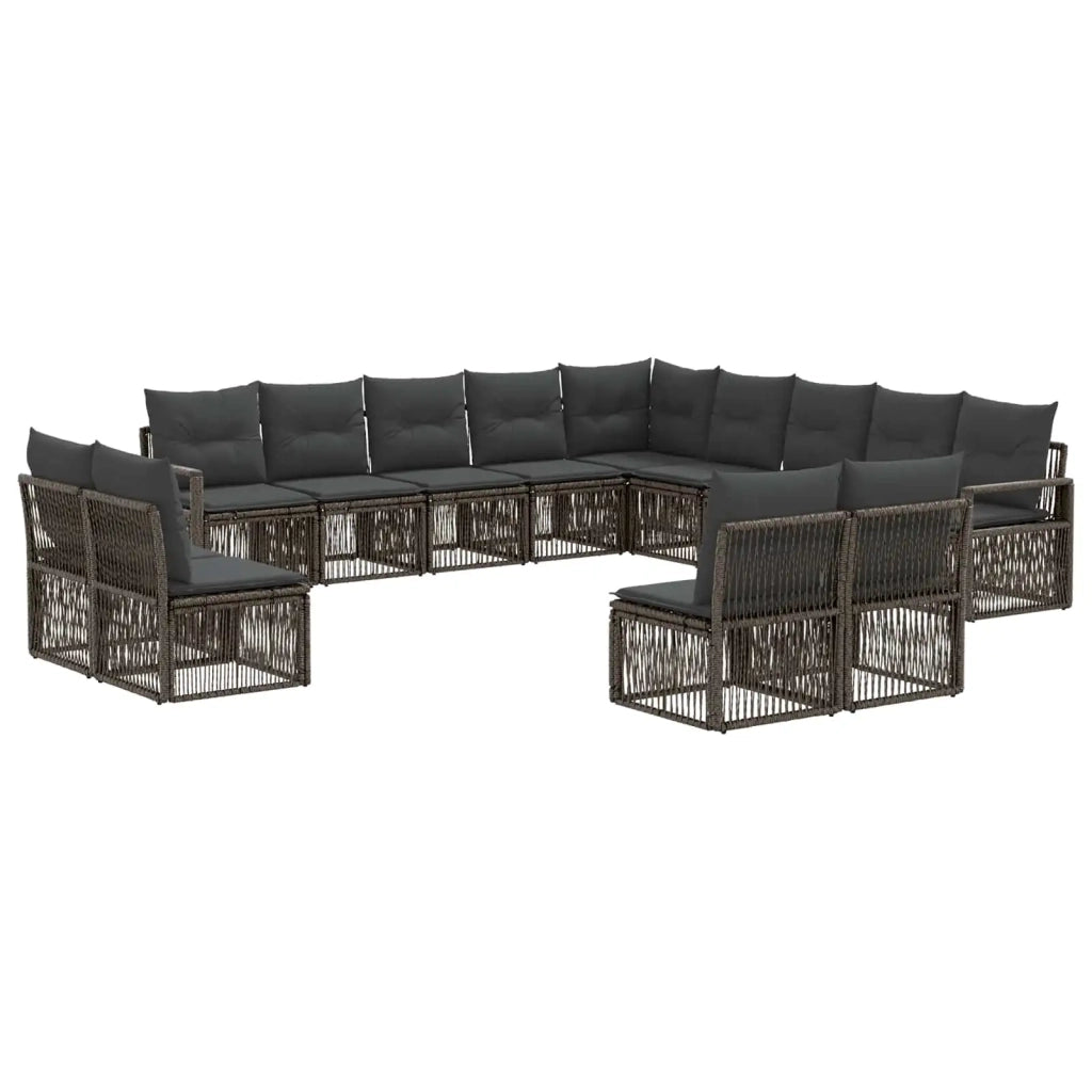 Set Divano da Giardino 13 pcs Grigio polyrattan 3435875