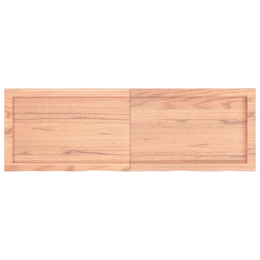 Ripiano Muro Marrone 120x40x(2-6) cm Massello Rovere Trattato 363695