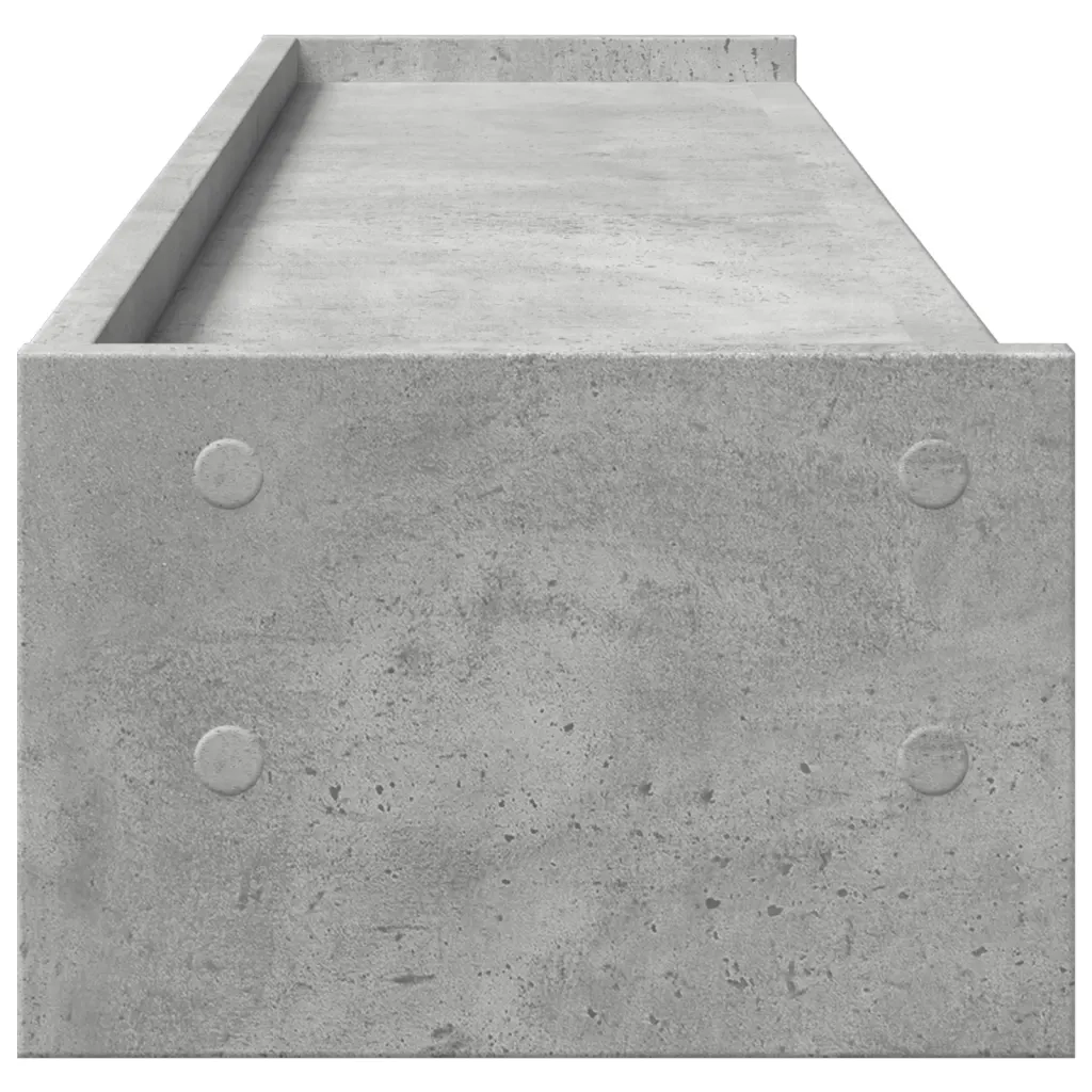 Supporto Monitor Grigio Cemento 100x24x16 cm Legno Multistrato