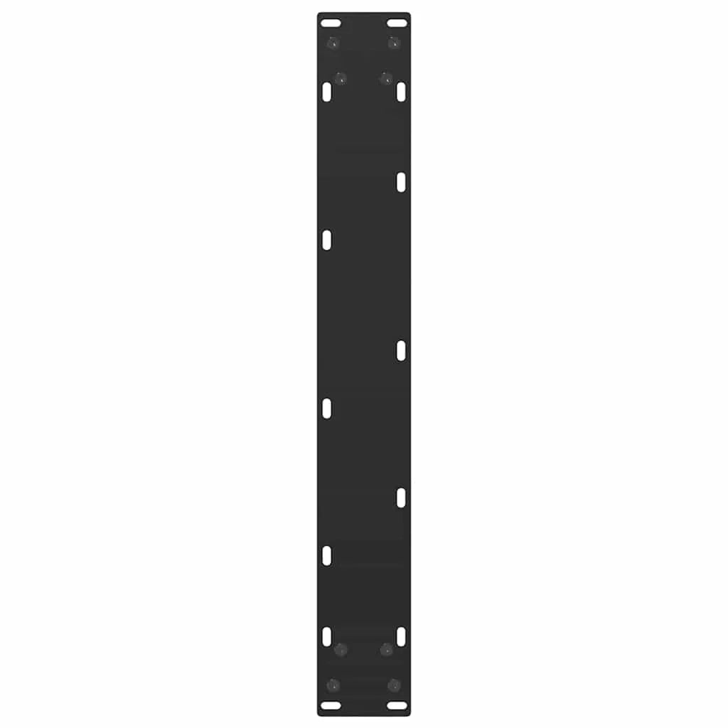 Set di 2 gambe regolabili per tavolo da bar a forma di U 60 x 100 cm design moderno e funzionale acciaio nero 02_0057476