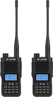 Radio a Mano Dual-banda VFO 2500 mAh Batteria Tipo-C Ricaricabile Impermeabile IP68 Off-road Assistenza in Emergenza Facile da Collegare - Set a Due Nero