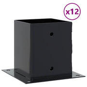 Basi Pali Quadrati 12 pz 121x121 mm Acciaio Verniciato Polvere CFW6810433