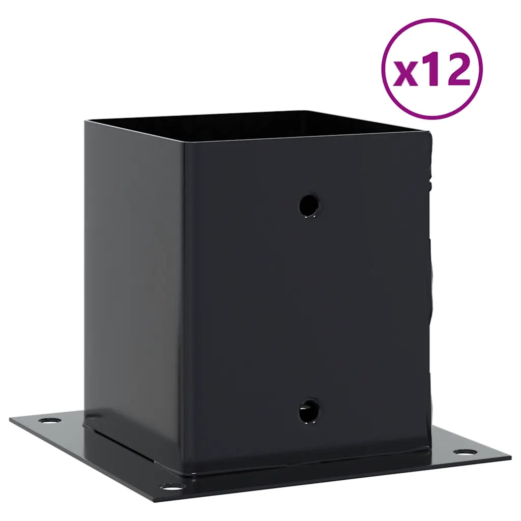 Basi Pali Quadrati 12 pz 121x121 mm Acciaio Verniciato Polvere CFW6810433