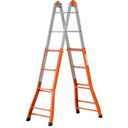 1pz scala telescopica acciaio 4+4 gradini h.376 cm cod:ferx.10265