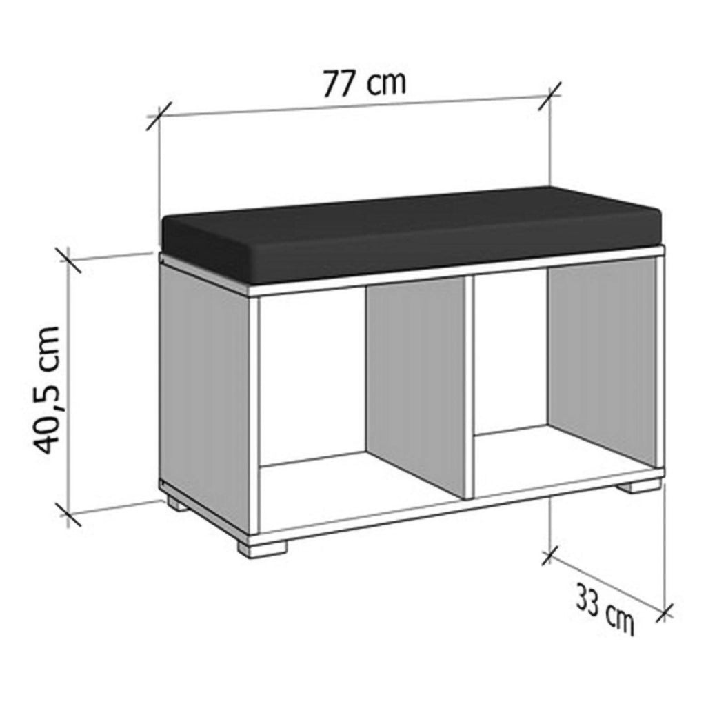 Druento, Mobile da Ingresso un Ripiano, 77x35x40.5h cm Bianco Crema