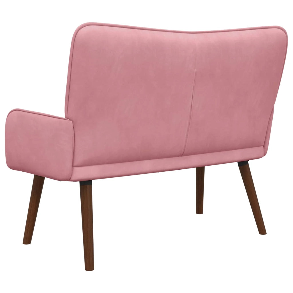 Sofa a Due Posti Rosa 115 x 61 x 87 cm Velluto