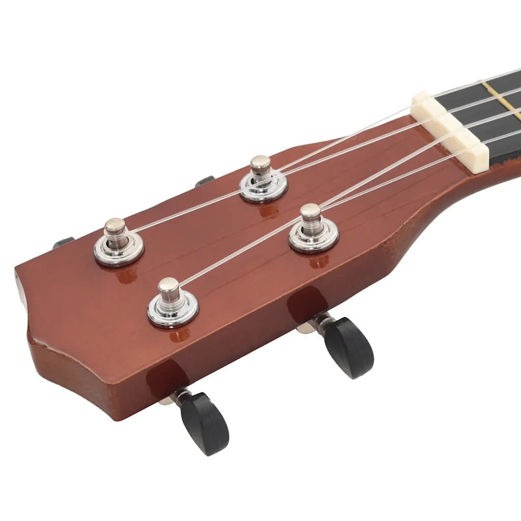 Set Ukulele Soprano con Borsa per Bambini Legno Naturale 21" 70145