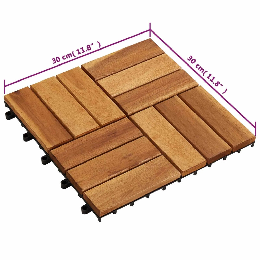 Piastrella per Decking 20 pz Marrone 30 x 30 cm CFW7976750