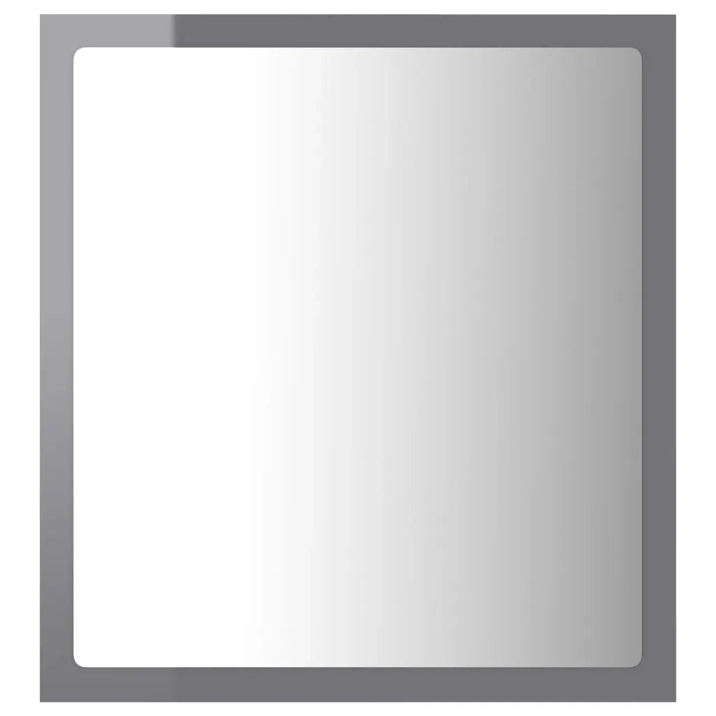 Specchio da Bagno LED Grigio Lucido 40x8,5x37 cm in Acrilico 804915