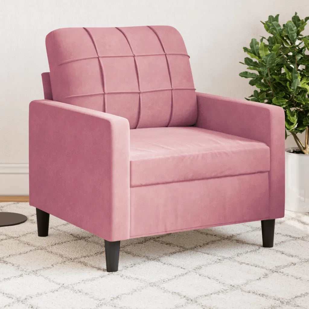 Poltrona | Sedia Relax Rosa 60 cm Velluto
