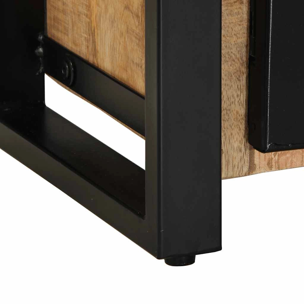 Mobile porta TV 100 x 30 x 40 cm ampio e pratico spazio di archiviazione design industriale legno massello di mango grezzo 02_0057630