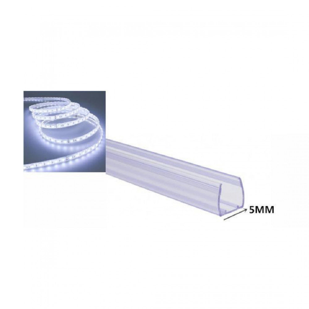Trade Shop - Profilo In Plastica Da 1 Mt Senza Copertura Per Strip Led Strisce Da 5 Mm Ps-5mm -