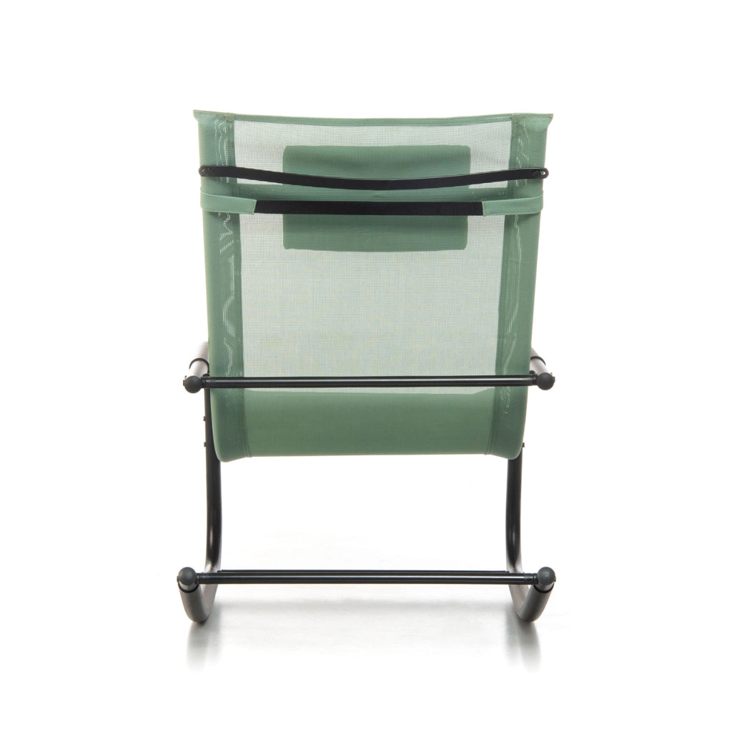 Sedia Sdraio a Dondolo da Giardino Rocking Sky 147,5x62x89 cm in Textilene Verde