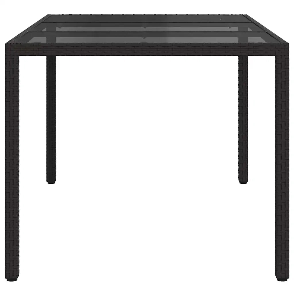 Tavolo da Giardino Nero 150 x 90 x 75 cm polyrattan 362540