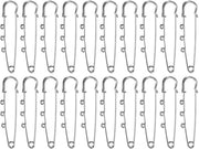 Set di 20 spille di sicurezza grandi 65 mm, spille metalliche dorate con 3 anelli per abbigliamento, sciarpe, gonne, pesanti spille per cappelli, decorazioni artigianali