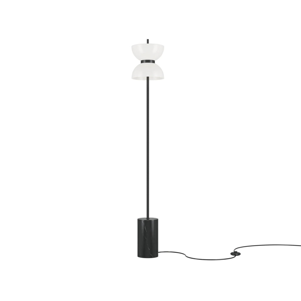Maytoni Lampada da terra moderna Kyoto 1 luce LED integrato nero metallo vetro