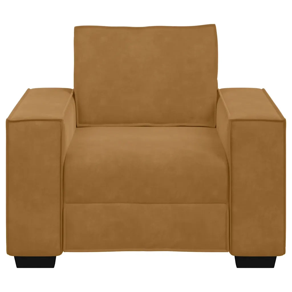 Divano Sedia Marrone 60 cm Velluto