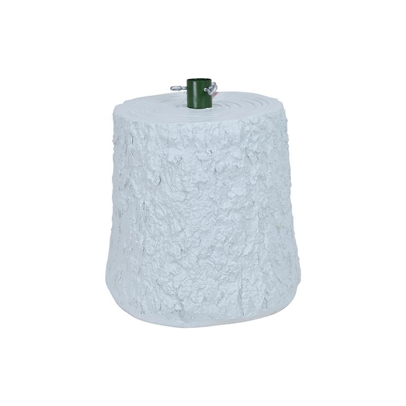 MAURY'S BASE SUPPORTO ALBERO DI NATALE EFFETTO TRONCO DIMENSIONI 32X26X30+4CM COLORE BIANCO