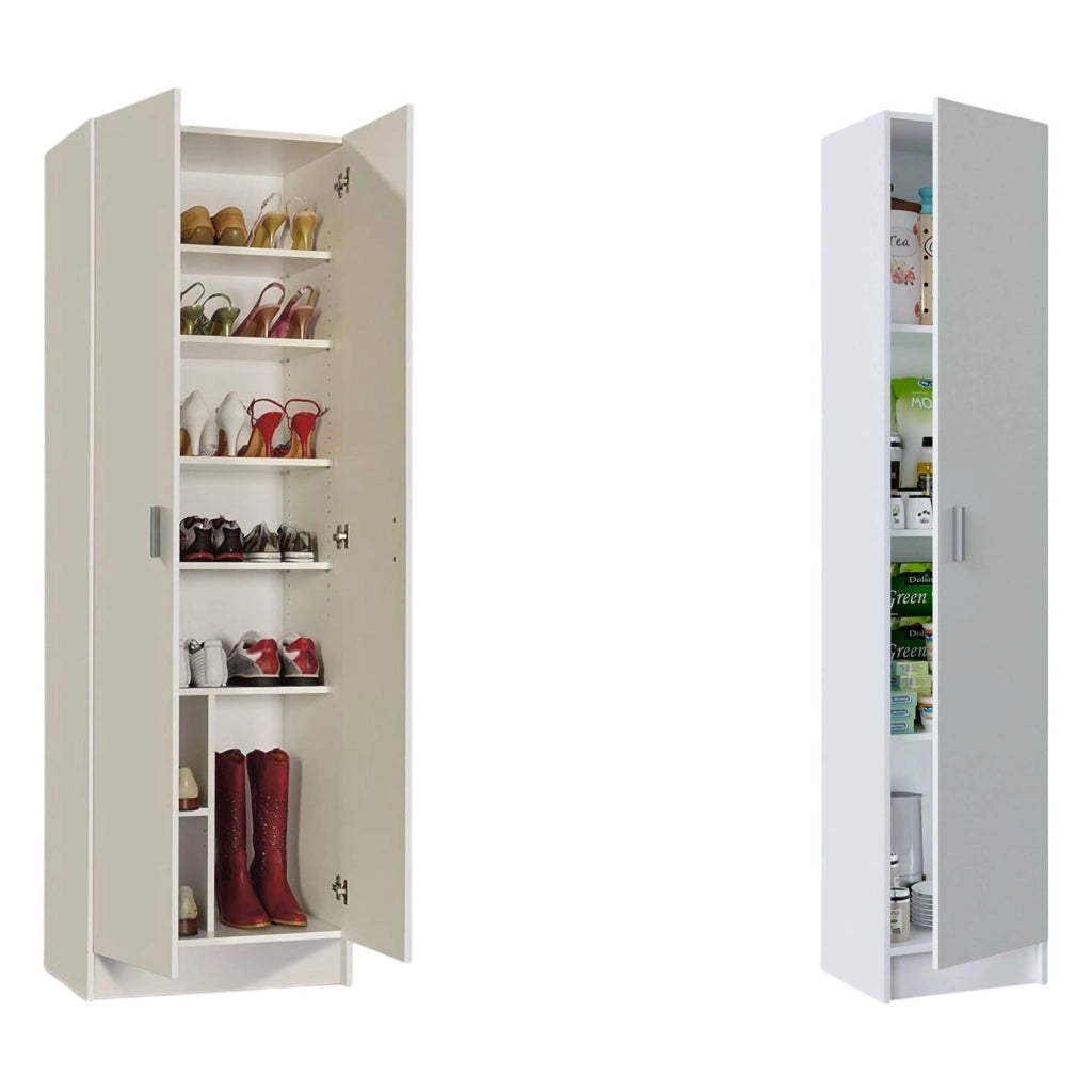 Molteno, Armadio Multiuso Grande Modulabile, 96x180h cm Bianco