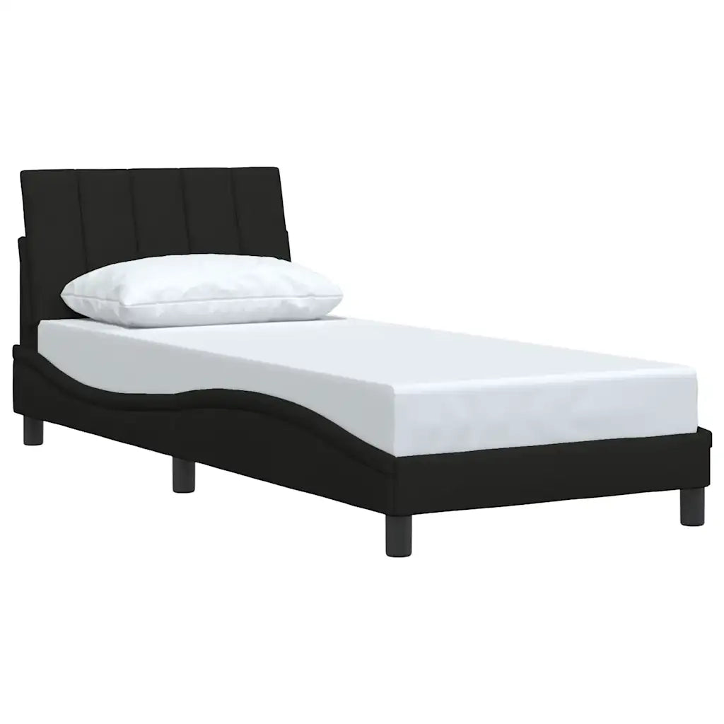 Giroletto senza Materasso-Struttura Letto Hanko Nero 80x200 cm Tessuto 727445