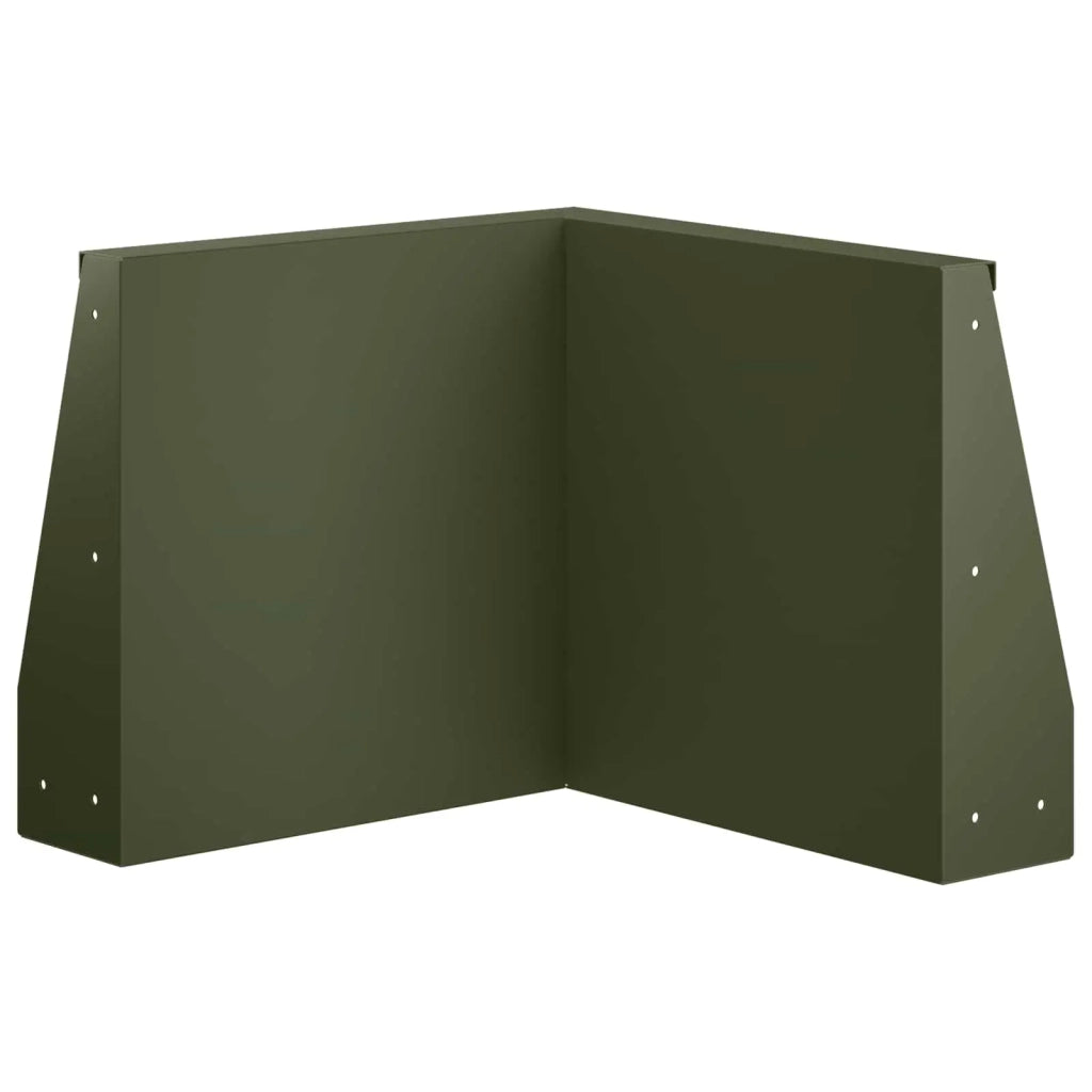 Muro di contenimento 50 x 50 x 40 cm Acciaio Verde Oliva 8015177